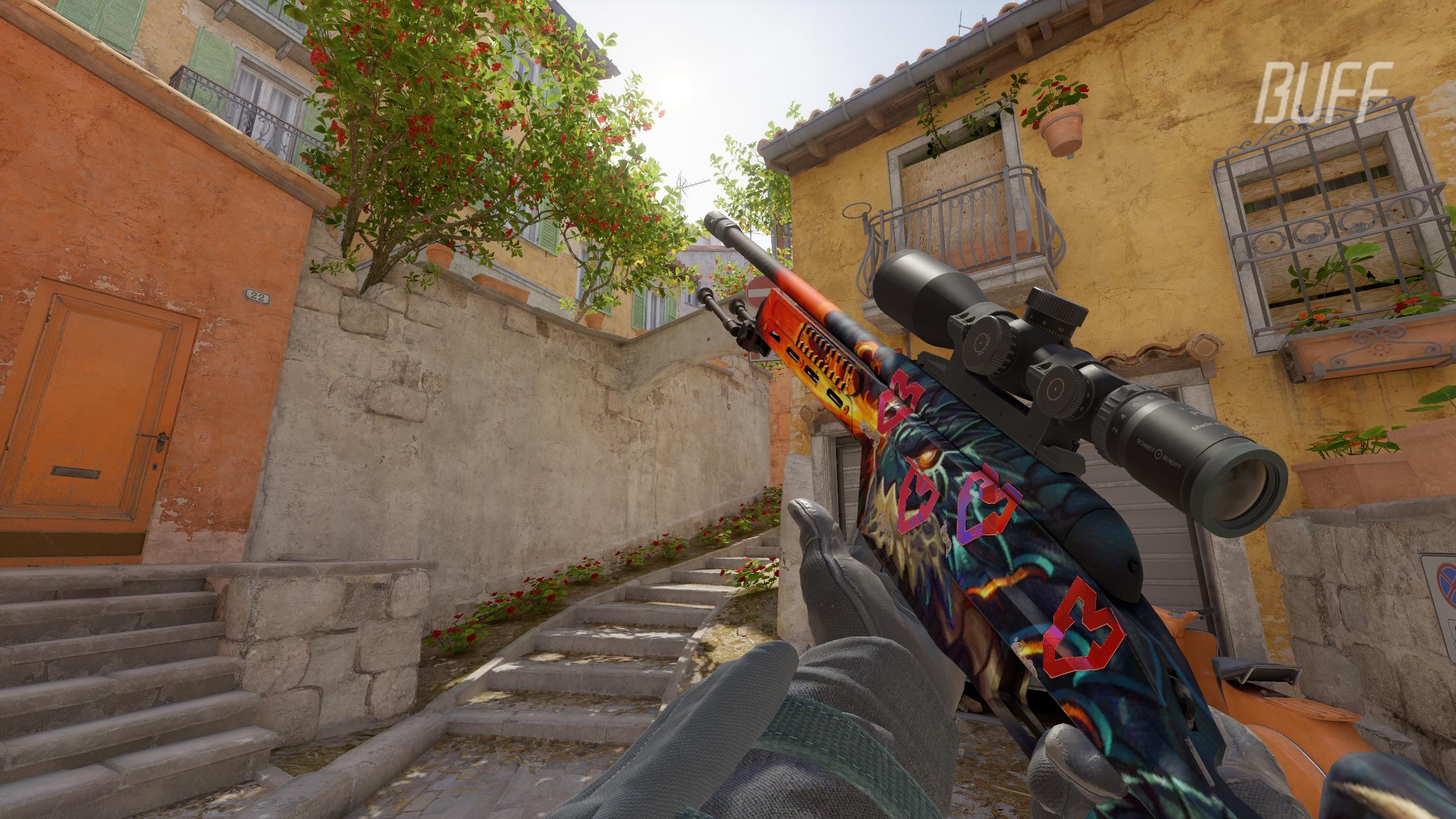 cs皮肤鉴赏:鸟狙"龙狙"炎龙之焰