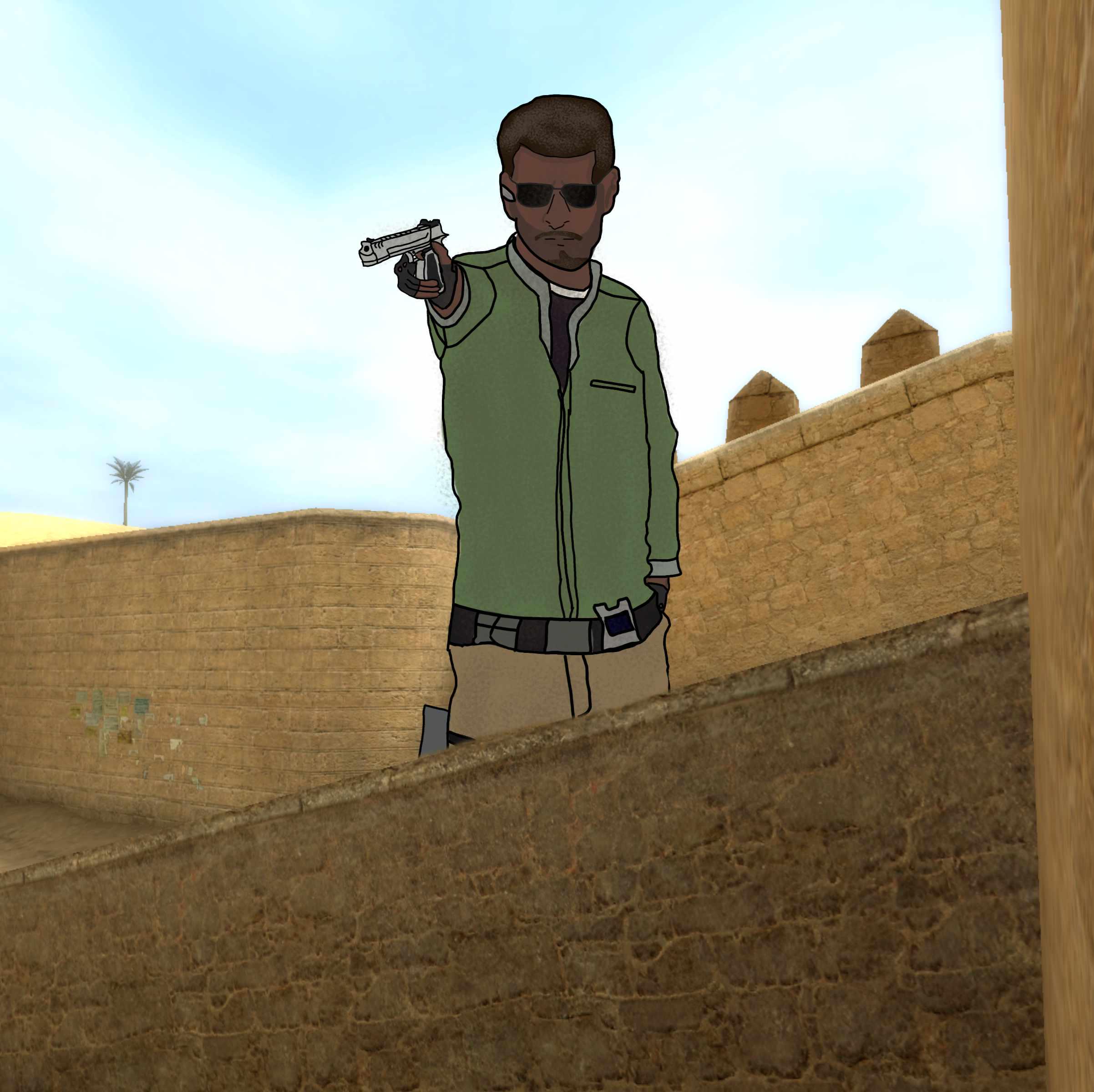 6的那段时光,沙鹰被玩家称为"小白点儿",眼前浮现起反恐精英左手拿着