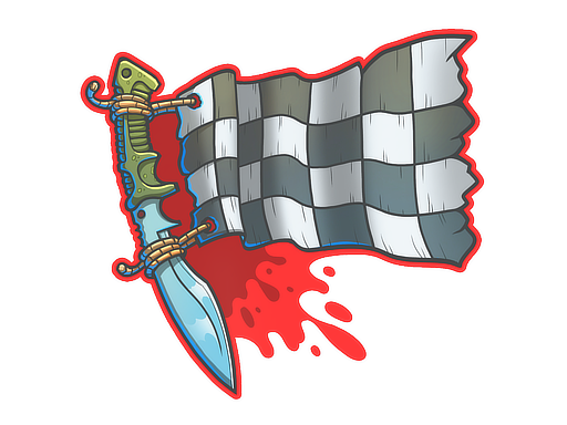 Sticker | Checkered Kukri image